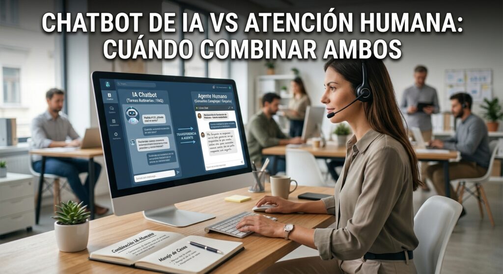 Chatbot de IA vs Atención Humana: Cuándo Combinar Ambos